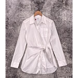 Elegant White Wrap Blouse